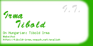 irma tibold business card